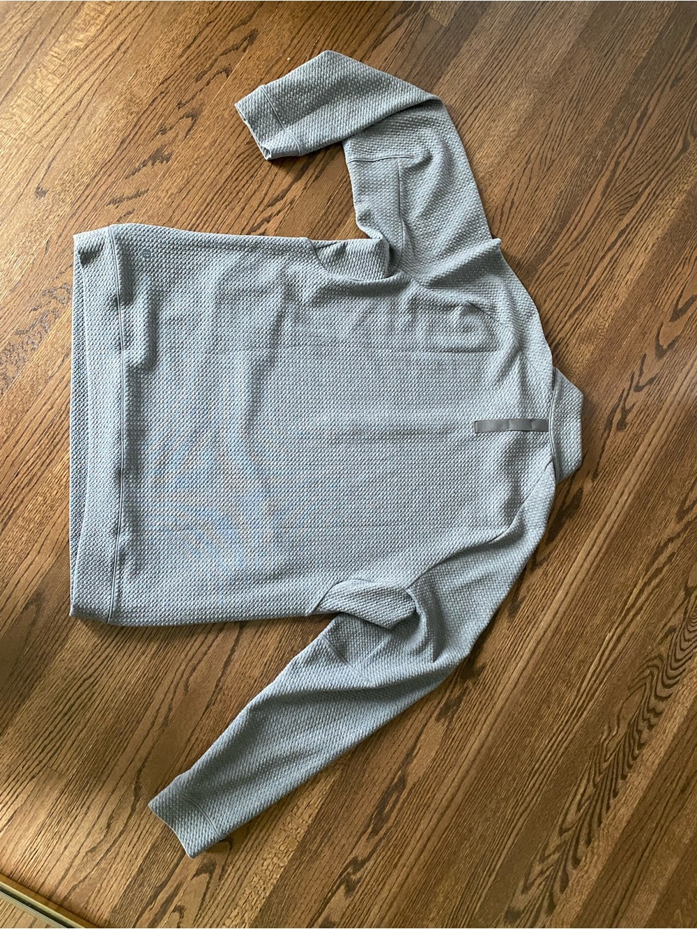 Lululemon Men's Ease The Day, Quarter-Zip Textured - Heathered Brown/Grey. - Picture 6 of 6